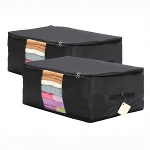 Conteneurs de rangement transparents et respirants pour vêtements, oreillers, literie et couvertures, grands formats, sous lit, avec fermetures éclair, certifiés BSCI - Product Image 3