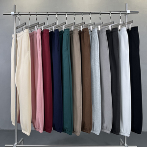 Timeless Heavy Weight Sweatpants 400 Gsm Cotton Blend Breathable <b>Baggy</b> Fit <b>Joggers</b> Pullover Hoodie Set for Unisex Fall Clothing - Product Image 5