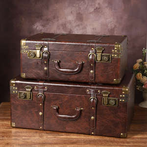 Mystic Arts Vintage Leather <b>Storage</b> <b>Box</b> Retro Style Decorative Prop <b>Box</b> For Home Office Display - Product Image 3