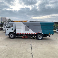 Camion de lavage de voirie haute pression et balayeuse routière avec réservoir d'eau de 5000L et réservoir d'aspiration des eaux usées de 5000L, fabriqué en Chine