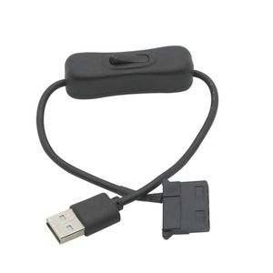 USB a gran Molex de 4 pines interruptor de línea de Cable de alimentación del ventilador de caja de la computadora adaptador de Cable 12V 4Pin hembra a 5V USB macho adaptador de Cable USB - Product Image 2