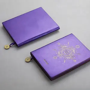 Großhandel Schreibwaren Lieferanten Magic Elegant Pearl Purple goldene Schriftzug Notizbuch
