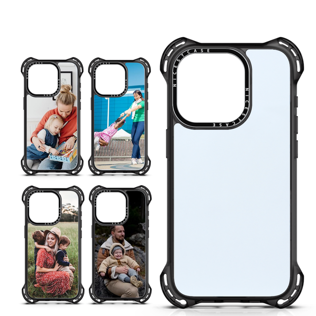 7.5M Drop Protection Sublimation Blanc Phone Cases Wholesale for iPhone 16 15 TPU Aluminum Plate Cell Phone Case for Sublimation