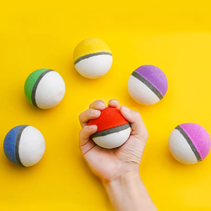 100% 천연 Ingredien 개인 라벨 맞춤형 다채로운 목욕 Fizzer 로고 목욕 폭탄 포장 상자 6 포켓몬 - Product Image 3