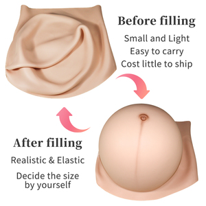 Ensemble gonflable de forme de poitrine en silicone 8-10 mois ventre de femme enceinte et faux G Cup Gals Cosplay vêtements jumeaux grand faux G ventre de femme enceinte - Product Image 4