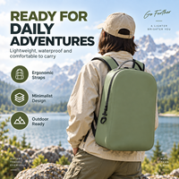 Sac à dos d'extérieur imperméable en TPU pour ordinateur portable avec bretelles rembourrées et organisateur multi-poches pour la randonnée et les trajets quotidiens