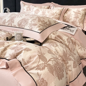 180-count Cotton <b>Bedding</b> <b>Set</b> Foliage Pattern Breathable Home Use Duvet Cover Sheet Pillowcase <b>Set</b> - Product Image 3