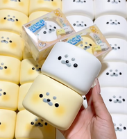 Jouet anti-stress Hachimi Seal Flower Roll Squishy, jouet à presser en mousse PU à remontée lente en forme de boulette vapeur pour soulager le stress
