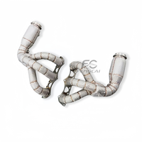 Colectores de Escape Aislados de Acero Inoxidable SS304 Directos de Fábrica para Porsche 911 991 GT3 RS 4.0L 2017-2019, Mejora de Potencia para Autos de Carreras OEM