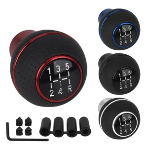 Pommeau de levier de vitesse automatique universel en cuir pour voiture, transmissions manuelles, levier de vitesse en alliage d'aluminium pour voiture - Product Image 4