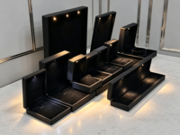 Boîte à bijoux LED, étui de présentation pour bague en diamant, emballage cadeau éclairé pour la vente au détail et en gros