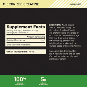 Factory Direct <strong>Micronized</strong> <strong>Creatine</strong> Powder Unflavored 300 Grams 60 Servings Pure <strong>Creatine</strong> for Daily Workout Care - Product Image 5