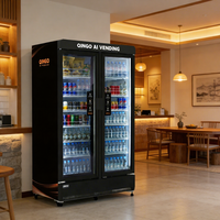 Máquina Expendedora de Alimentos Qingo AI con Pantalla Táctil de Acero, Refrigerador, Gestión Basada en la Nube SDK, Monitoreo Remoto para Centros Comerciales, Capacidad para 495 Productos