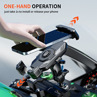 Support de téléphone portable spécialisé pour moto, fixation sur fourche de moto avec verrouillage sécurisé pour téléphones de 5,4 à 7,2 pouces
