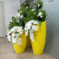 Pot de fleur en fibre de verre Simple Oblique Pot de fleur centre commercial décoration ornements ventes bureau Vase combinaison extérieure