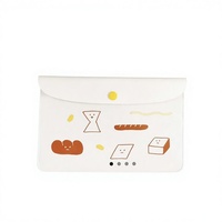 Enveloppes de classement en plastique PVC format A4 avec poche pour étiquette et bouton, pochette transparente en PP colorée pour organiser les documents à la maison ou au bureau