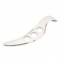Outil de massage Gua Sha en acier inoxydable à 3 trous, outil de libération myofasciale en métal avec boule de massage pour le grattage musculaire