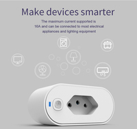 Prise intelligente brésilienne, compatible Zigbee 3.0 avec Google Home Alexa Tuya, prise intelligente avec surveillance de la puissance et minuterie 16A