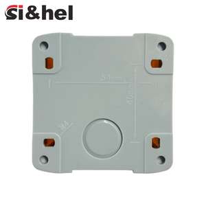 Boîtier de bouton-poussoir étanche IP66 en ABS 54x40x60mm à 1 trou, finition peinte jaune et gris/noir et gris pour instruments électroniques - Product Image 4