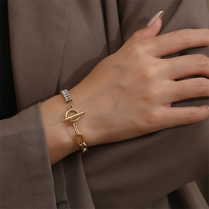 New Fashionable Jewelry Set High-quality Zircon Gold Plated <b>Titanium</b> Steel <b>Chain</b> Women's Necklace - Product Image 4