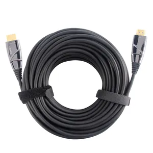 VCOM AOC kabel HDMI optik aktif, tudung logam HDMI Serat Optik 30m 50m 3D HDR 8K 60Hz