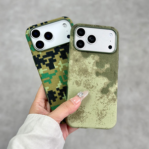 เคสโทรศัพท์ลายพรางเท่ๆ รุ่น L181 แบบแม่เหล็ก สำหรับ iPhone 13 14 15 16 17 Pro Max เคสผ้าแฟชั่น - Product Image 3