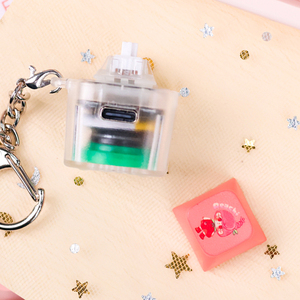 Llavero de Teclado LED con Sonido Personalizado, Juguete Antiestrés con Material Acrílico, Diseño Creativo Impermeable, Función de Grabación - Product Image 1