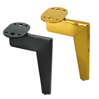 Pieds de lit en forme de L de 7 pouces en fer Pieds faucilles Pieds de canapé Table basse Pieds de meuble TV Pieds de meubles en métal Pied de support pour la cuisine