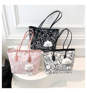 <span class=keywords><strong>Sac</strong></span> fourre-tout décontracté <span class=keywords><strong>en</strong></span> PU <span class=keywords><strong>pour</strong></span> femme, grande capacité, avec fermeture éclair, idéal <span class=keywords><strong>pour</strong></span> les étudiants et les <span class=keywords><strong>cours</strong></span> - Product Image 1