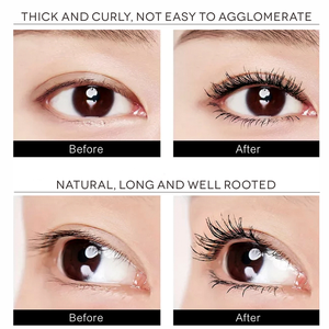 Máscara de Volumen Artístico Vegano 4D Resistente al Agua, Máscara de Ojos Grandes, Color Negro, Característica Rizada, Forma Líquida - Product Image 6