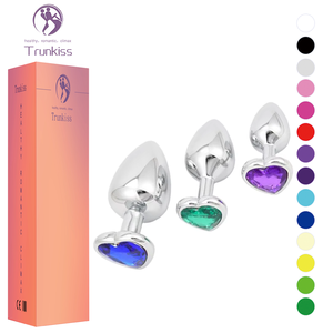 מכירה ישירה מהמפעל של פקקים אנאליים מיני בצורת לב, צעצועי מין אנאליים למבוגרים, להחדרה לתוך פי הטבעת לגירוי והרחבה - Product Image 1