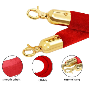 Chất lượng cao đám đông dòng hệ thống kiểm soát nhung đỏ dây có thể thu vào stanchion bài viết rào cản cho ngân hàng khách sạn - Product Image 6