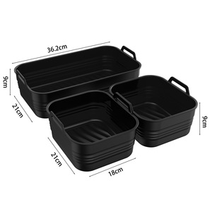 Molde y bandeja de silicona Pietuley más grandes para freidora de aire Ninja AF500EU/<span class=keywords><strong>COSORI</strong></span>, aptos para lavavajillas - Product Image 5