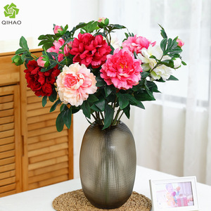 Fleurs de pivoine artificielles à 2 têtes en soie, haute simulation, accessoires de décoration pour mariage et maison - Product Image 5