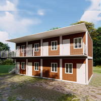 Bâtiment de bureau préfabriqué détachable de 20 pieds et 40 pieds, conçu comme une maison conteneur, avec salle de bain et cuisine, en acier et panneaux sandwich