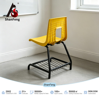 Ensemble de bureau et chaise ergonomiques en plastique pour étudiants, modernes, durables, écologiques, de qualité scolaire, pour la maison et le bureau, avec panier