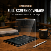 Protection d'écran pour tablette et ordinateur portable en verre trempé HD clair 2.5D 9H anti-rayures anti-chocs haute définition, compatible avec iPad