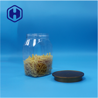 Pot de conservation alimentaire en plastique PET transparent de bonne qualité, anti-enfants, avec couvercle hermétique sans BPA pour bonbons, collations, aliments pour bébés