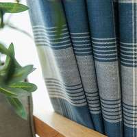 Innermor Personnalisé Plaid Semi Ombre Fenêtre Tissu Rideaux Décor À La Maison pour Salon et Chambre