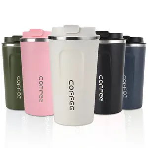 Custom Logo Car Travel Double Wall Tumblers Cups, Wholesale Vacuum Insulated Mugs Cups 16oz Stainless Steel Coffee Mugs
