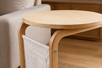 Table basse d'appoint en bois moderne et durable avec rangement, facile à assembler, mobile pour chambre, salon et usage hôtelier