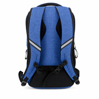 Sac à dos décontracté urbain multi-compartiments avec sangles de sécurité réfléchissantes, sac pour ordinateur portable