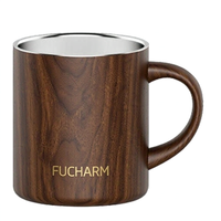 Mug à café isotherme en acier inoxydable moderne Fucharm 12oz 18/8 avec poignée