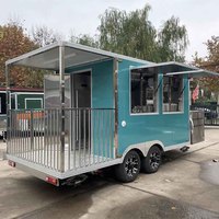 Remorque de barbecue mobile, chariot alimentaire électrique, camion de vente ambulante pour grillades en plein air