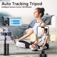 P02 otomatik yüz izleme Tripod uzaktan 360 rotasyon izleme telefon tutucu akıllı telefon hareketli Tripod ile çekim Video için
