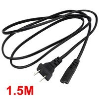 Kabel Ekstensi 1.5m US 2 Pin Prong ke IEC320 C7, Kabel Daya Lampu LED, Kabel Daya Laptop Model Angka 8 Amerika Untuk Speaker PS4 XBOX