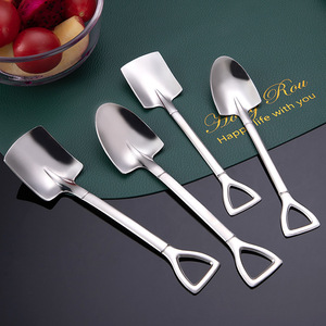 Cuchara de Acero Inoxidable para Café y Té, Diseño Creativo Retro, Cuchara para Servir Cena, Helado, Postre, Sandía, Utensilios de Cocina, Herramienta de Bar - Product Image 2