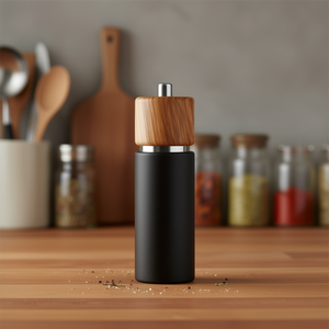 Moulin à poivre Zassenhaus Hannover, dessus en bois, acier inoxydable, moulin à épices manuel pour la cuisine - Product Image 3