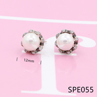 Anting-anting wanita LVE4-S, anting-anting pengantin pernikahan elegan, perhiasan berlian zircon, anting-anting bunga mutiara modis