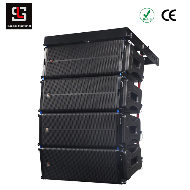 Professional Dual 10 Inch Active Line Array Speaker System Powered PA Audio Speaker for Outdoor Stage Concert Church